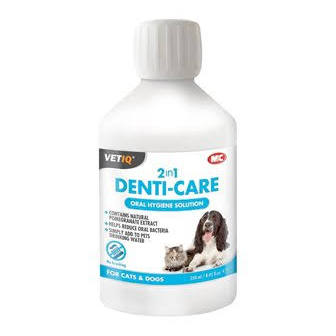 VETIQ Denti-Care 2 in 1 oral hygiene solution 250ml